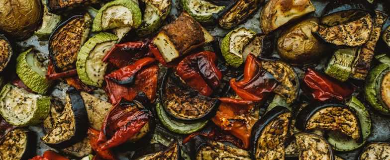 A plate of Greek roasted vegetables.